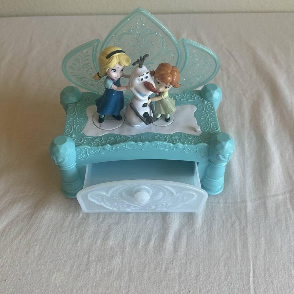 FROZEN Disney Jewelry Box Do You Want To Build A Snowman Animated Olaf Anna Elsa - Picture 7 of 9
